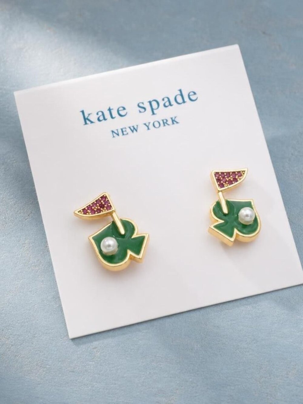 Kate Spade Hole In One Gold Multi Stud Earrings